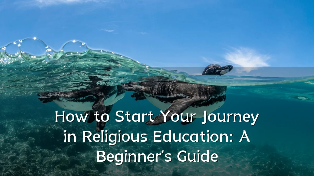 How to Start Your Journey in Religious Education: A Beginner's Guide
