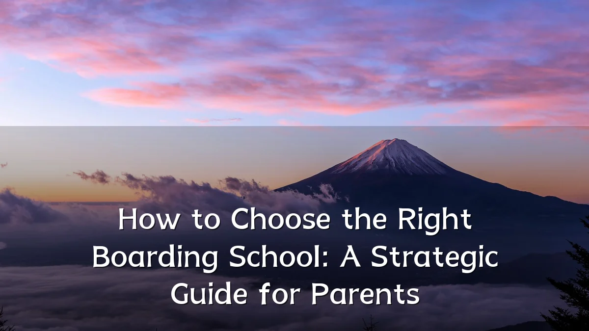 How to Choose the Right Boarding School: A Strategic Guide for Parents