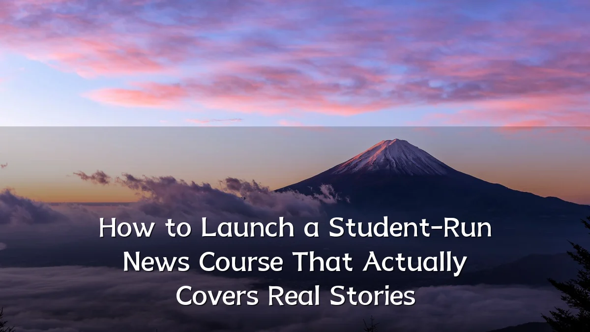 How to Launch a Student-Run News Course That Actually Covers Real Stories