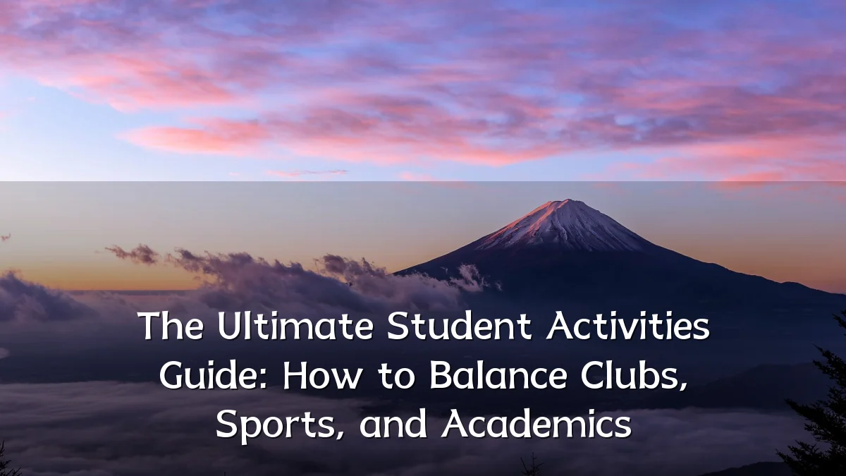The Ultimate Student Activities Guide: How to Balance Clubs, Sports, and Academics